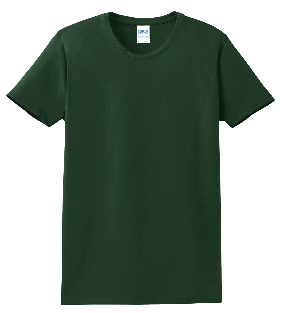 Custom Embroidered Port & Co T-Shirts  in Dark Green