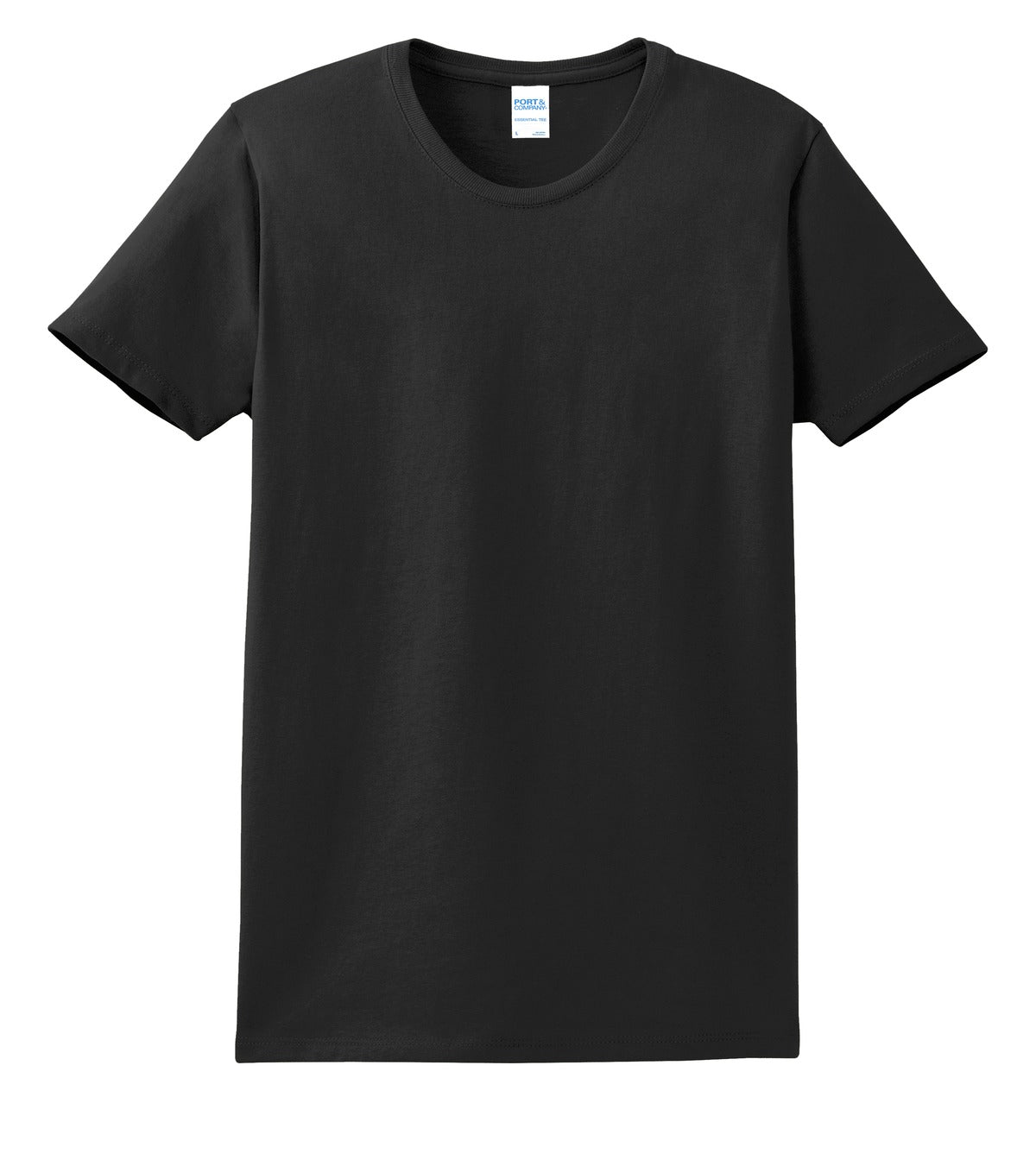 Custom Embroidered Port & Co T-Shirts  in Jet Black