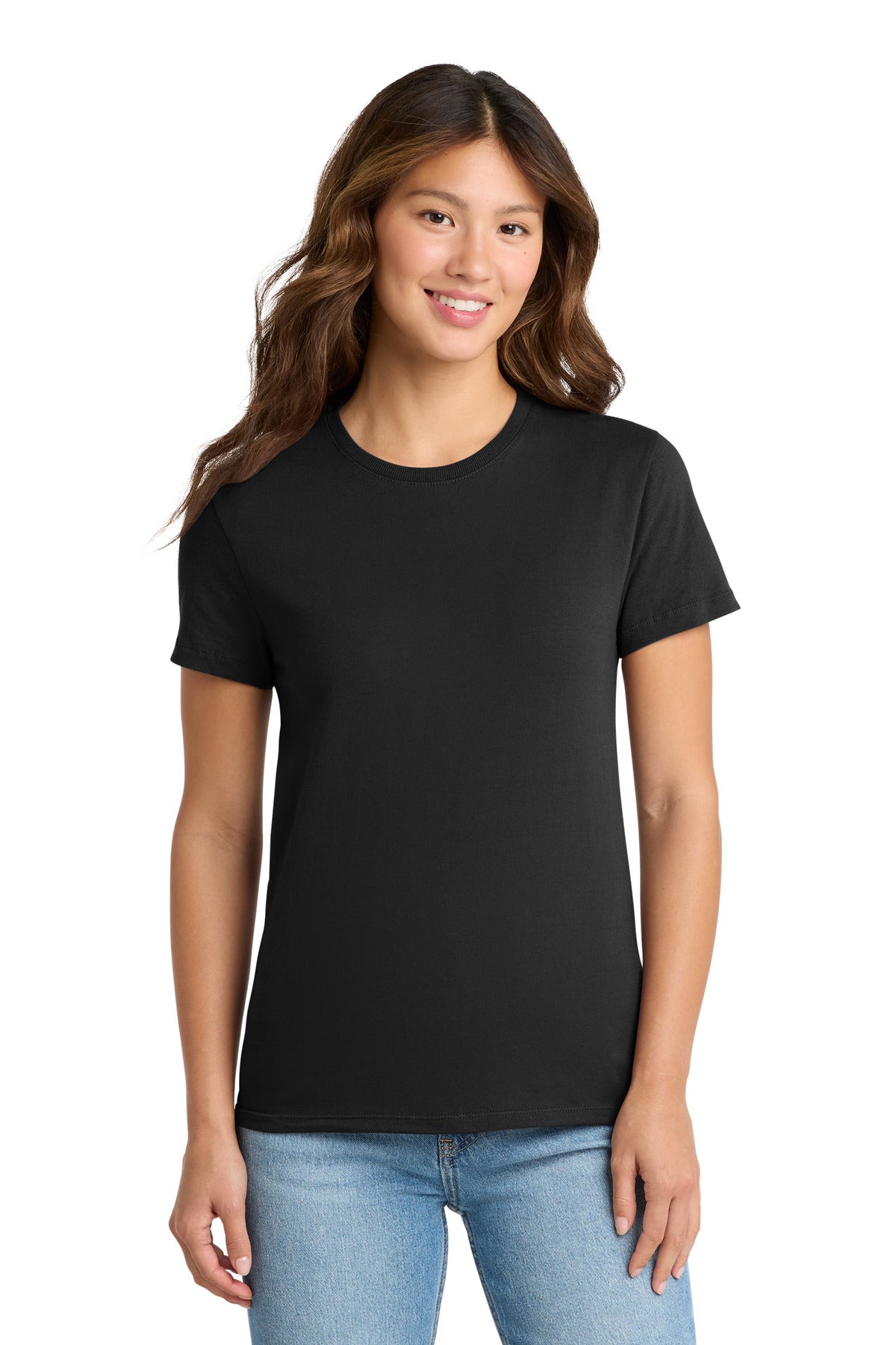 Custom Embroidered Port & Co T-Shirts  in Jet Black