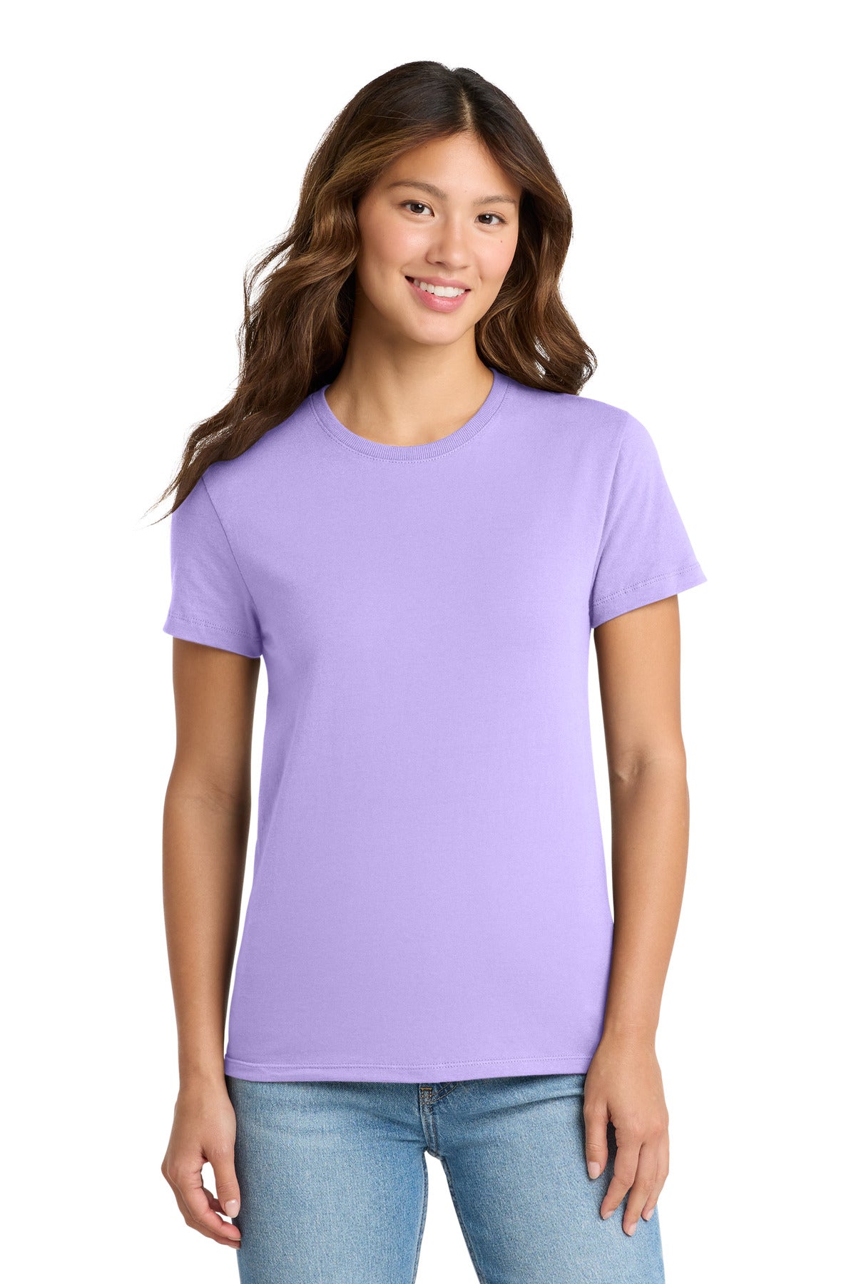 Custom Embroidered Port & Co T-Shirts  in Lavender