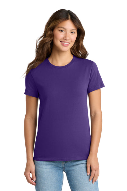 Custom Embroidered Port & Co T-Shirts  in Purple