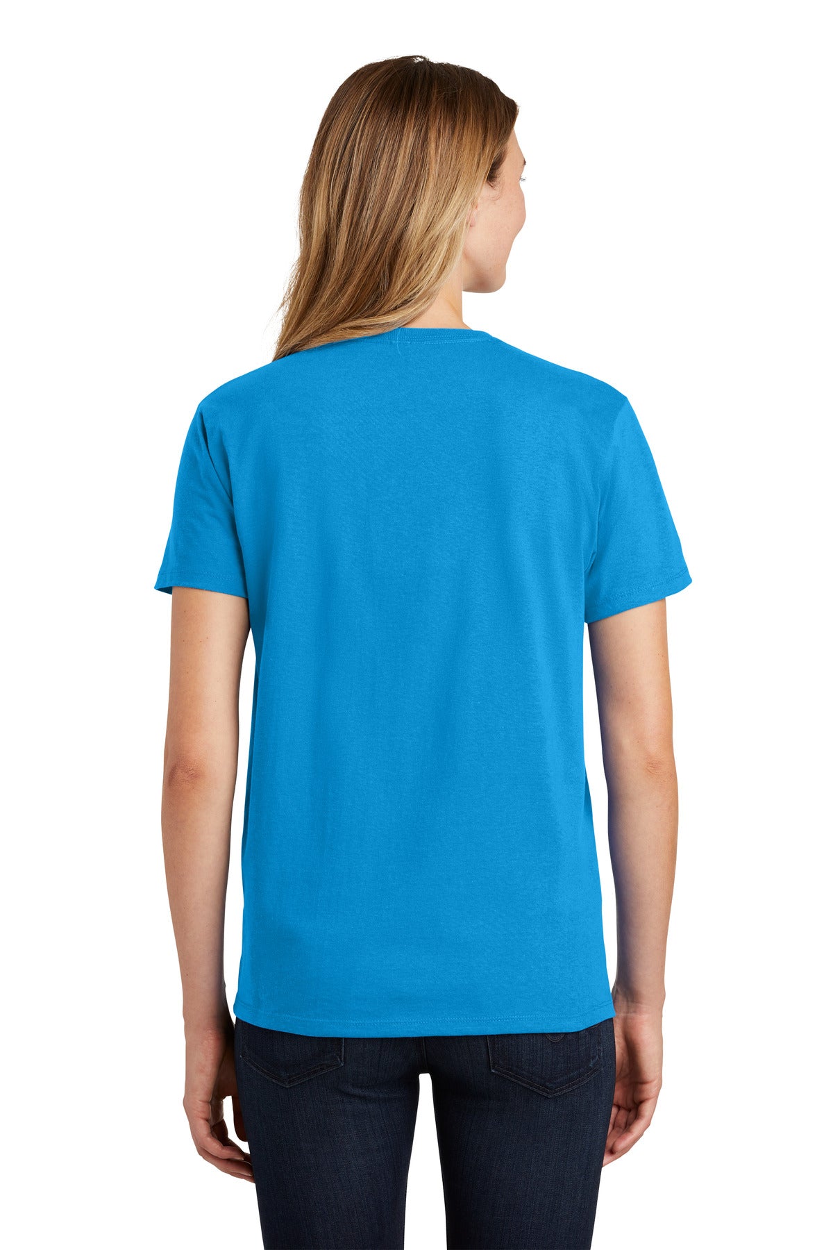 Custom Embroidered Port & Co T-Shirts  in Sapphire