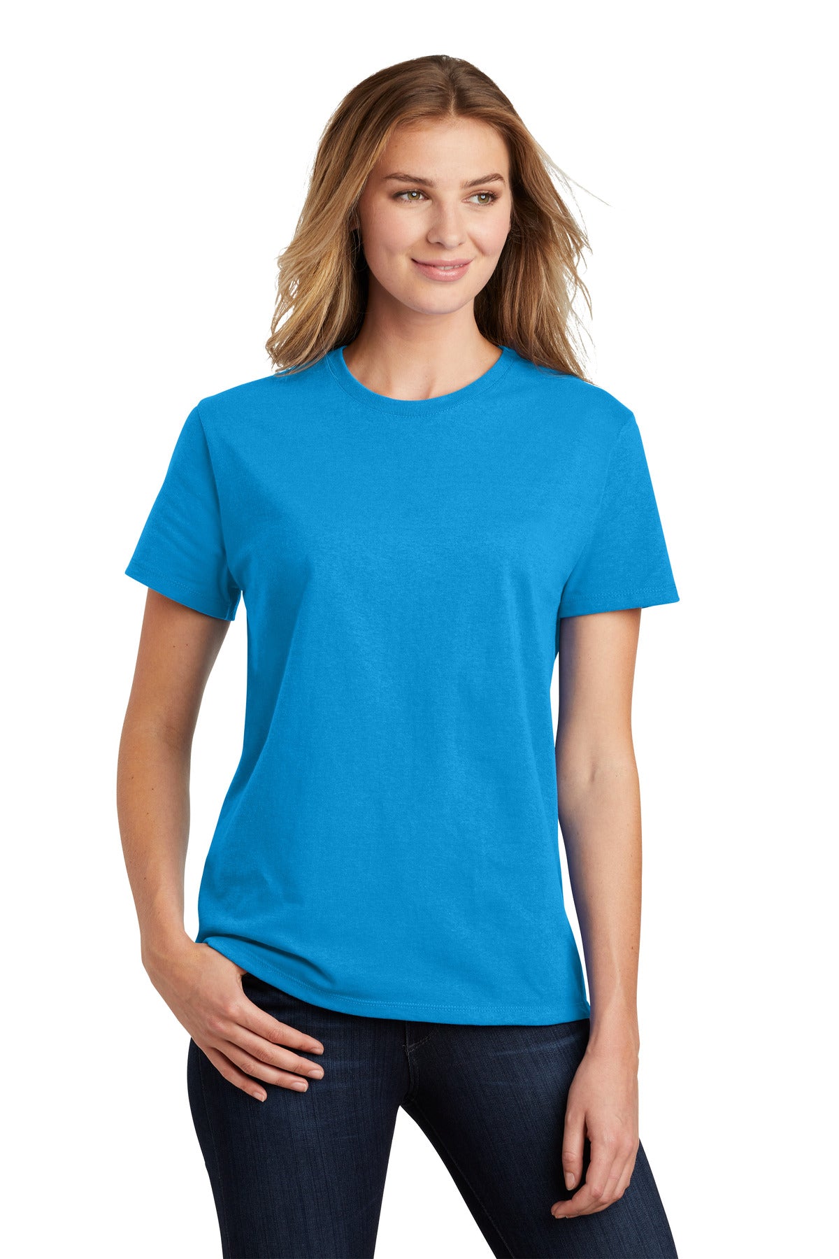 Custom Embroidered Port & Co T-Shirts  in Sapphire