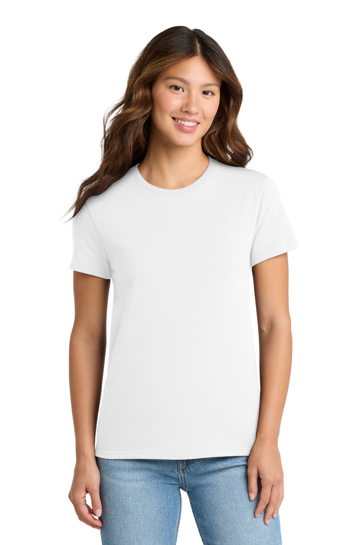 Custom Embroidered Port & Co T-Shirts  in White