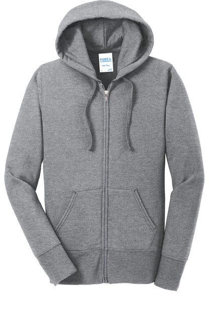 Port & Company Women's Core Fleece Full-Zip Hooded Sweatshirt. LPC78ZH