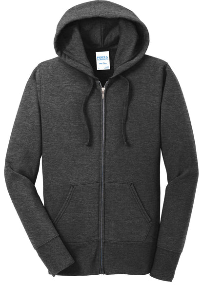 Port & Company Women's Core Fleece Full-Zip Hooded Sweatshirt. LPC78ZH
