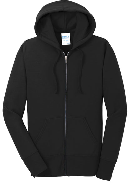 Port & Company Women's Core Fleece Full-Zip Hooded Sweatshirt. LPC78ZH