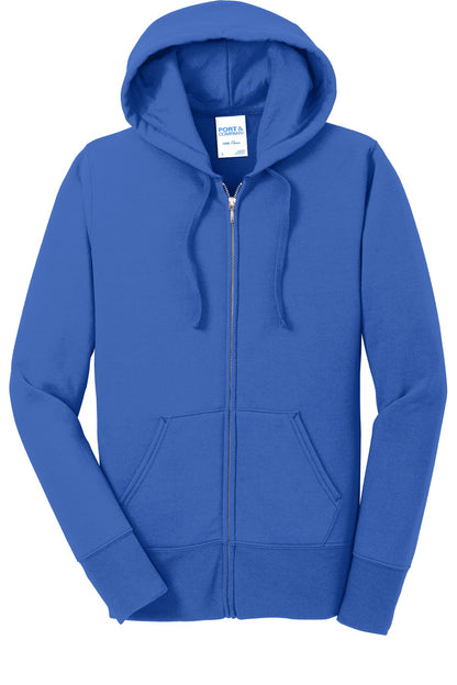 Port & Company Women's Core Fleece Full-Zip Hooded Sweatshirt. LPC78ZH