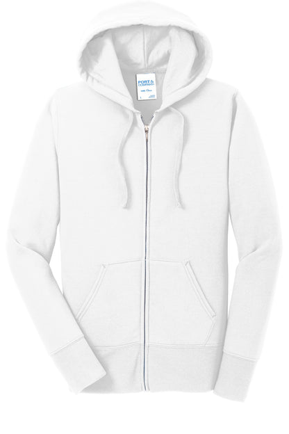Port & Company Women's Core Fleece Full-Zip Hooded Sweatshirt. LPC78ZH