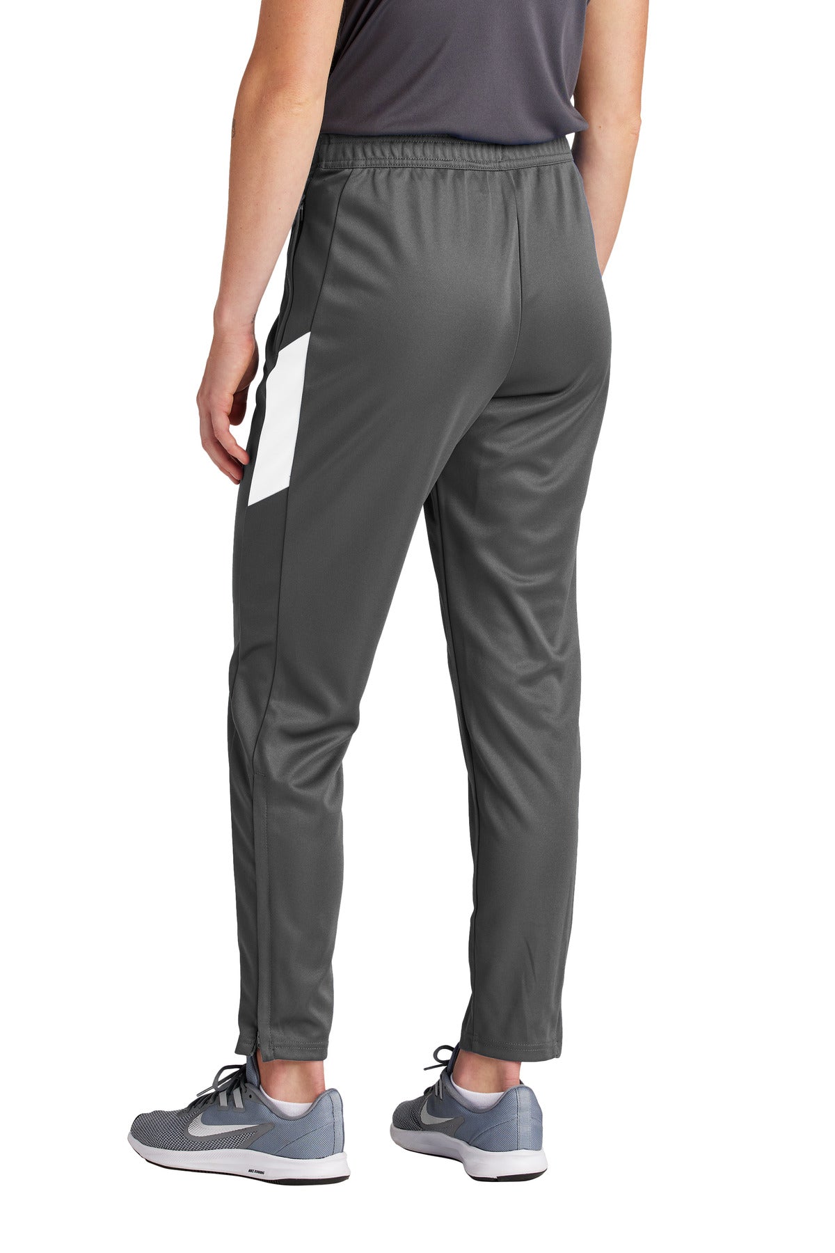 Custom Embroidered Sport-Tek Women's Travel Pant LPST800,Iron Grey/ White