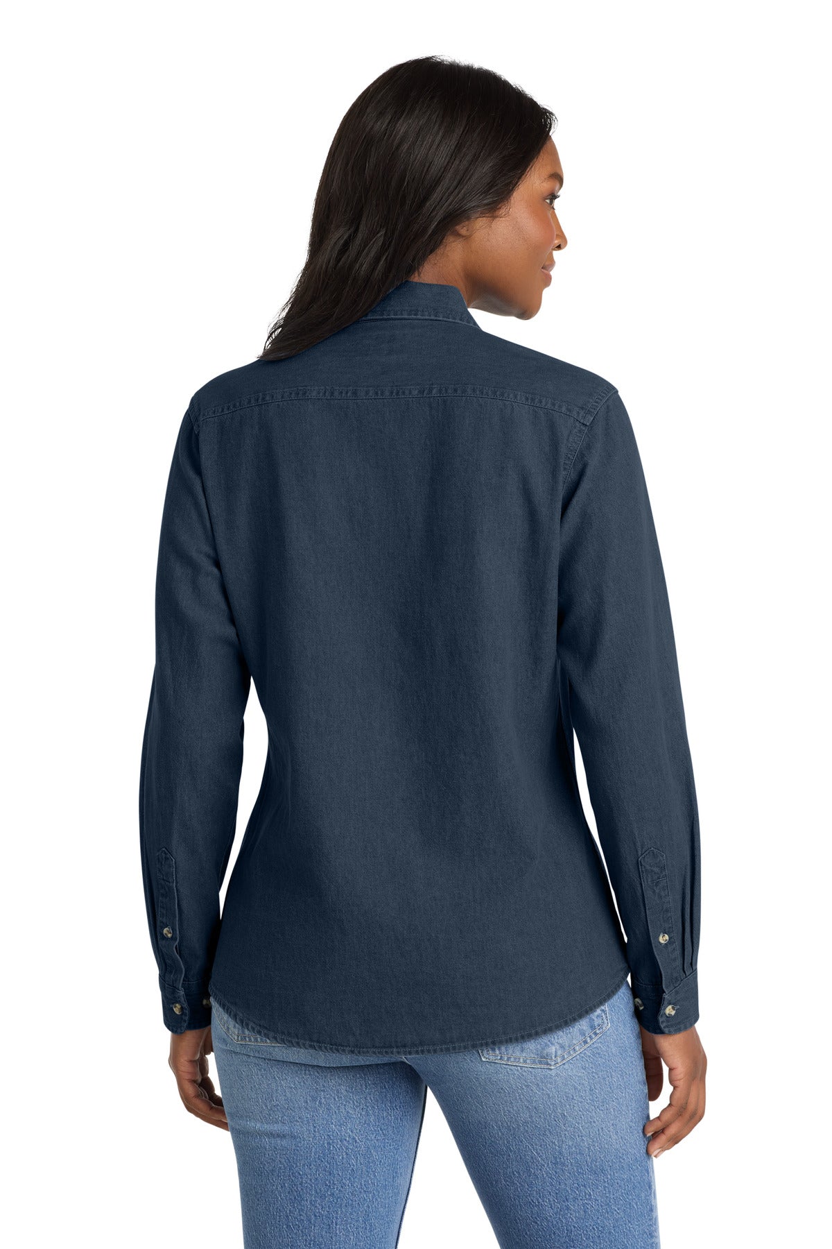Custom Embroidered Port & Co Clothing Tops in Ink Blue