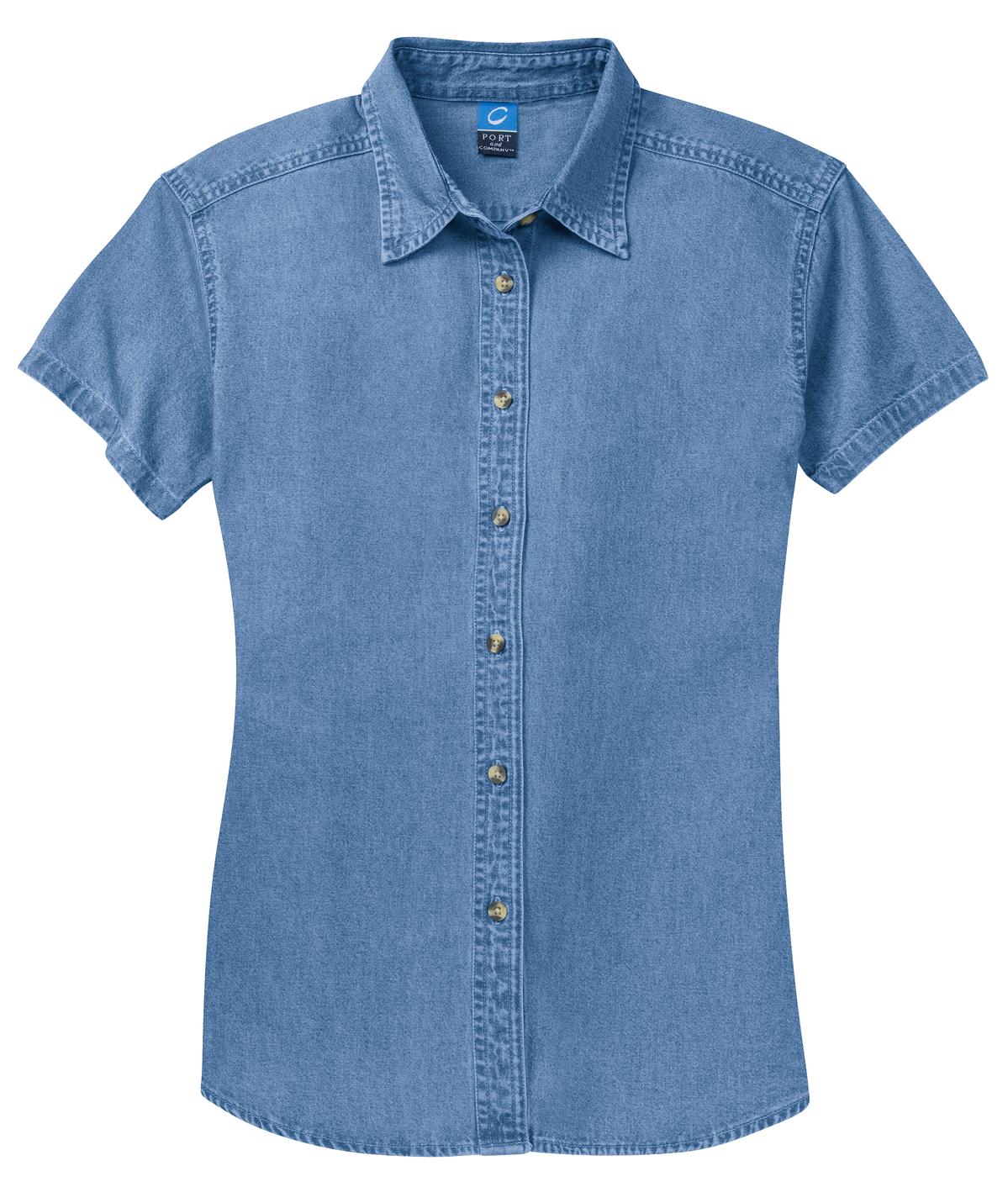 Custom Embroidered Port & Co Women's in Faded Blue
