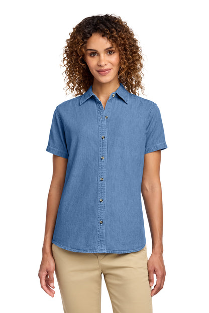 Custom Embroidered Port & Co Women's in Faded Blue