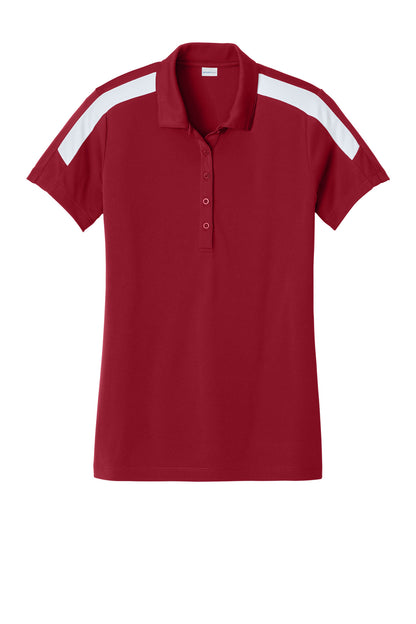 Sport-Tek Women's Competitor United Polo LST104 Deep Red/ White