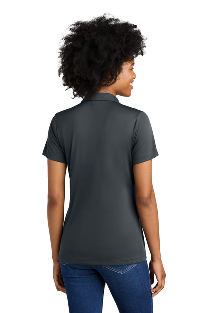 Custom Embroidered Sport-Tek Women's Competitor United Polo LST104,Iron Grey/ White