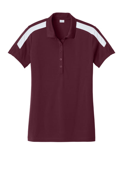 Sport-Tek Women's Competitor United Polo LST104 Maroon/ White