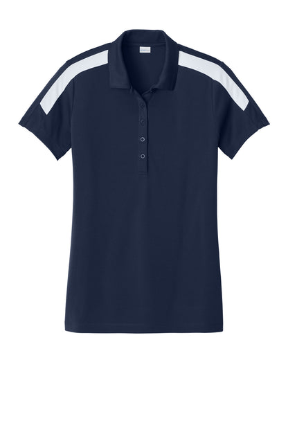 Sport-Tek Women's Competitor United Polo LST104 True Navy/ White