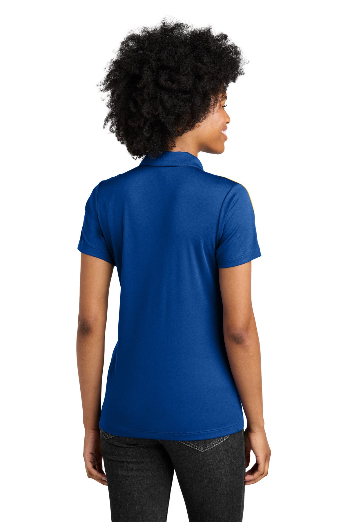 Custom Embroidered Sport-Tek Women's Competitor United Polo LST104,True Royal/ Gold