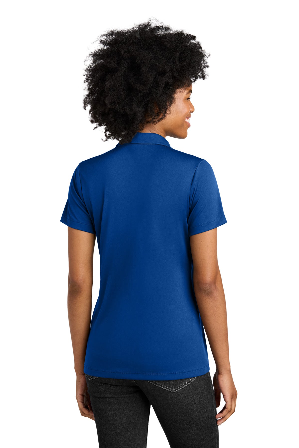 Custom Embroidered Sport-Tek Women's Competitor United Polo LST104,True Royal/ White