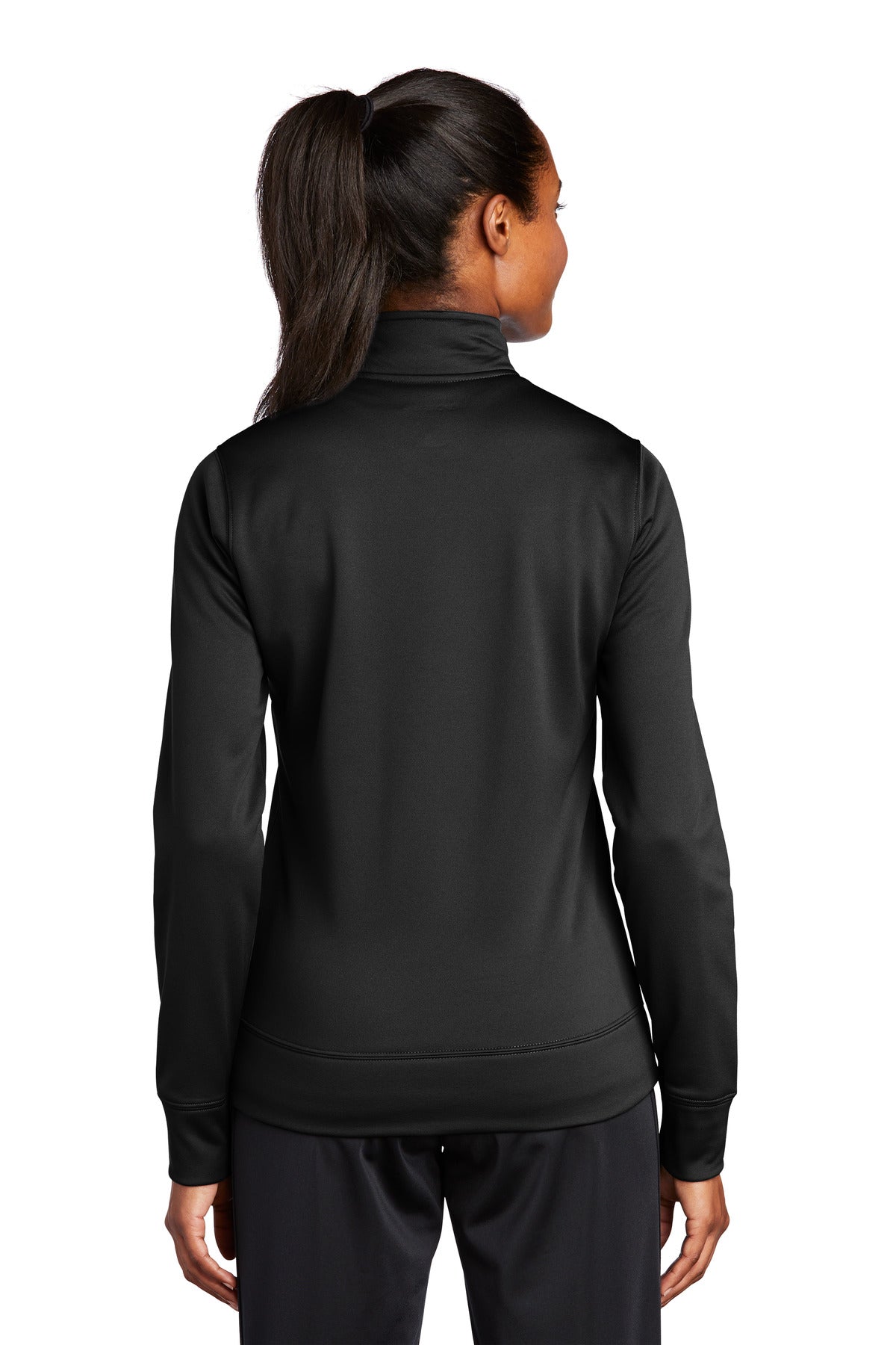 Custom Embroidered Sport-Tek Women's Sport-Wick Fleece Full-Zip Jacket.  LST241,Black