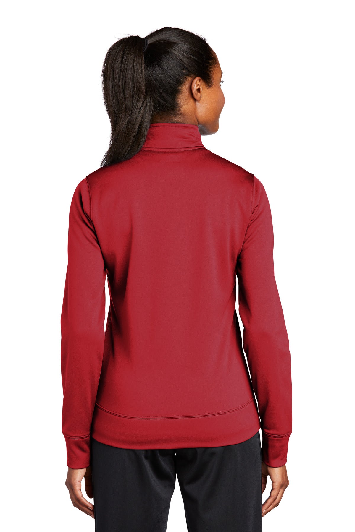 Custom Embroidered Sport-Tek Women's Sport-Wick Fleece Full-Zip Jacket.  LST241,Deep Red