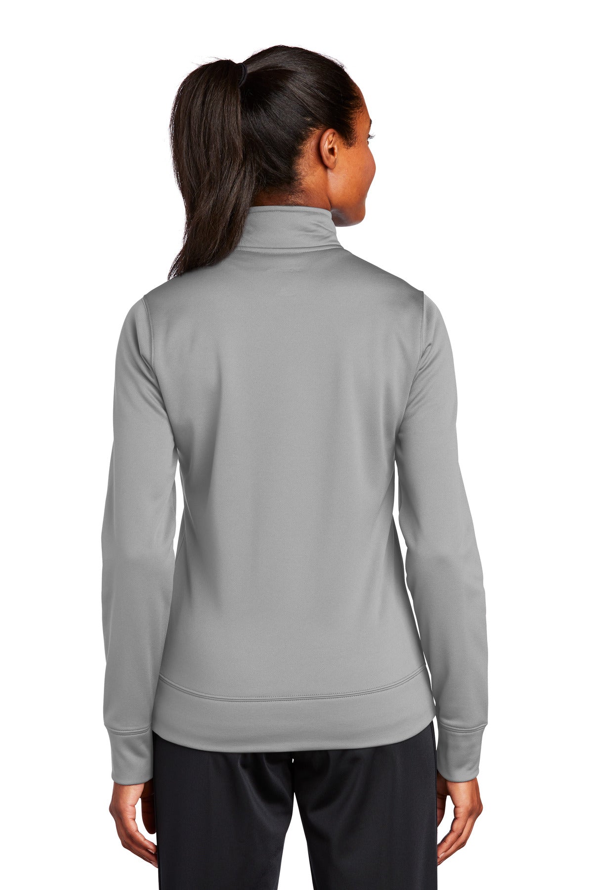 Custom Embroidered Sport-Tek Women's Sport-Wick Fleece Full-Zip Jacket.  LST241,Silver
