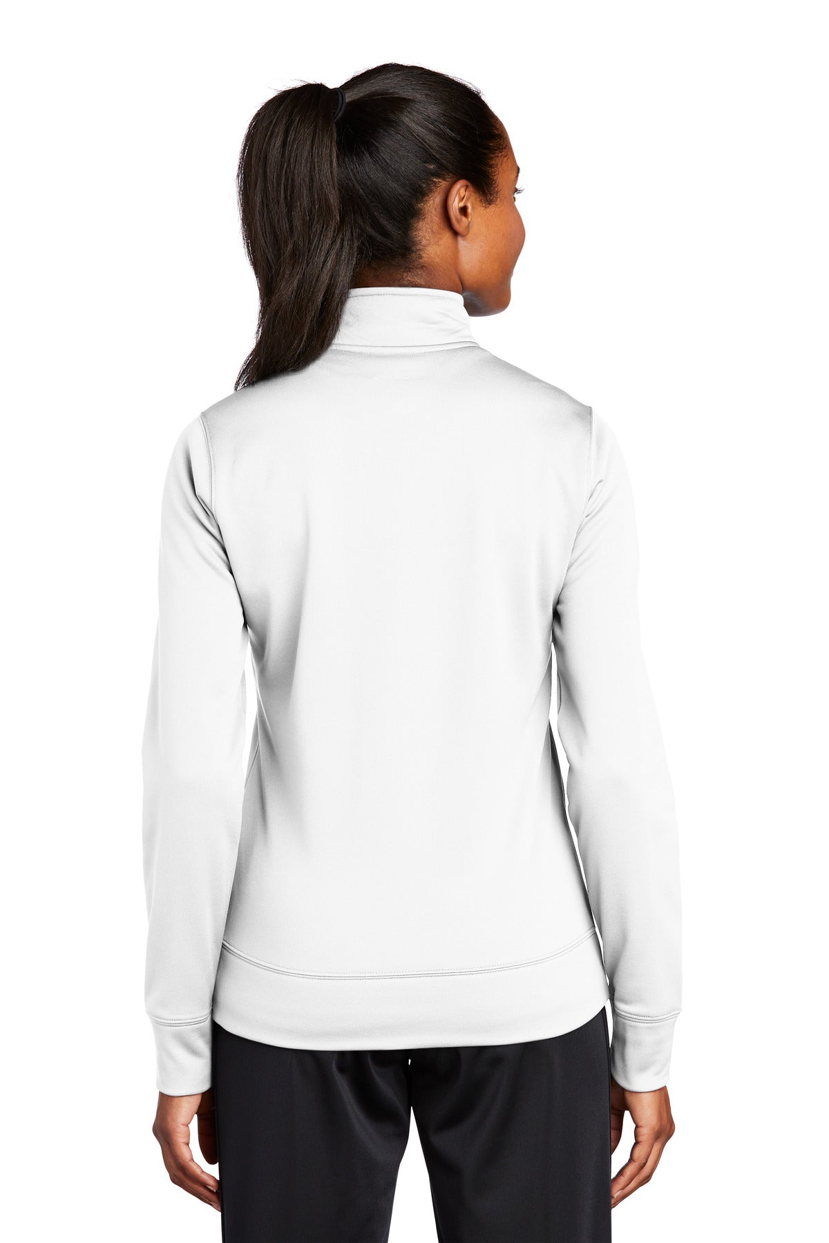 Custom Embroidered Sport-Tek Women's Sport-Wick Fleece Full-Zip Jacket.  LST241,White