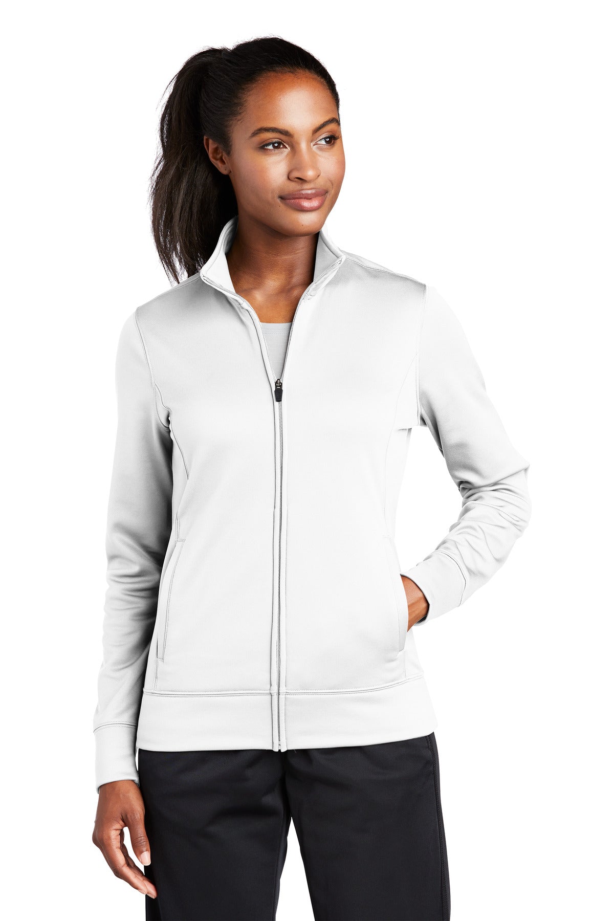 Sport-Tek Women's Sport-Wick Fleece Full-Zip Jacket.  LST241