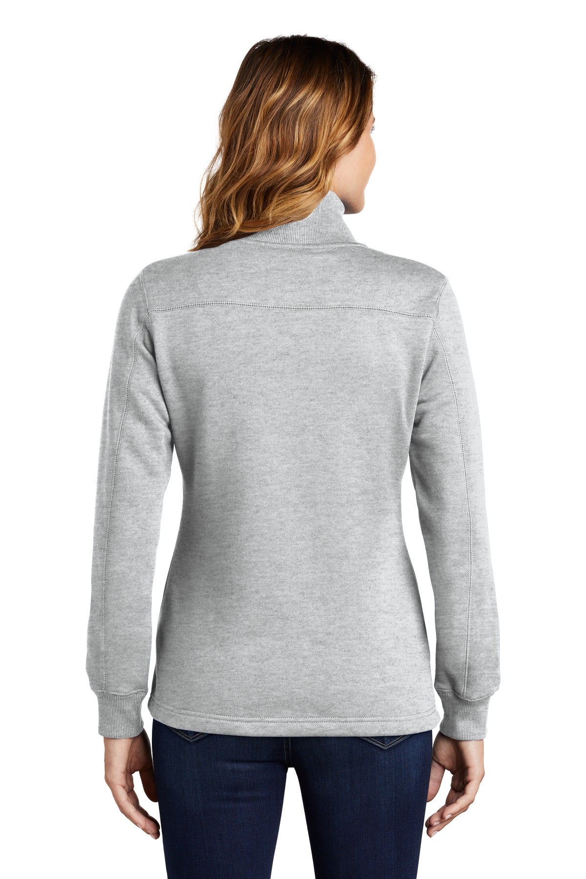 Custom Embroidered Sport-Tek Women's 1/4-Zip Sweatshirt. LST253,Athletic Heather