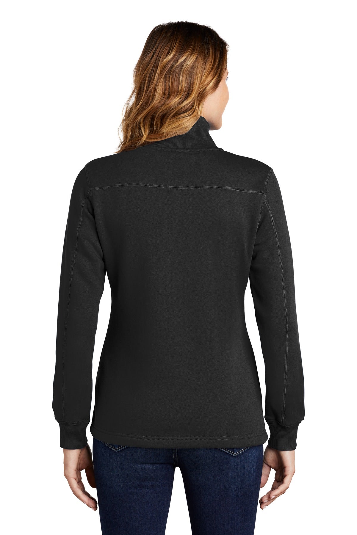 Custom Embroidered Sport-Tek Women's 1/4-Zip Sweatshirt. LST253,Black