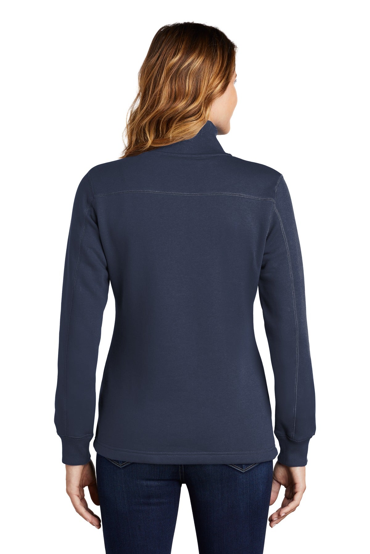 Custom Embroidered Sport-Tek Women's 1/4-Zip Sweatshirt. LST253,True Navy
