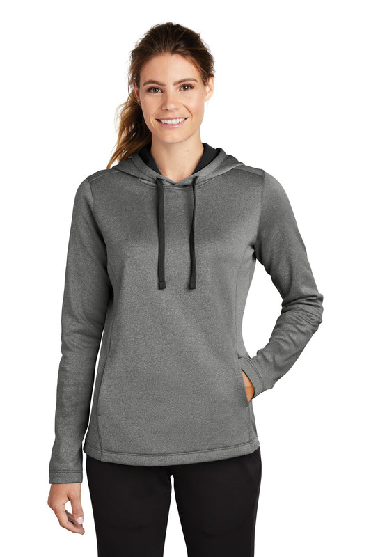 Sport-Tek  Women's PosiCharge  Sport-Wick  Heather Fleece Hooded Pullover. LST264