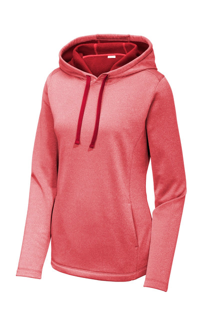 Sport-Tek  Women's PosiCharge  Sport-Wick  Heather Fleece Hooded Pullover. LST264
