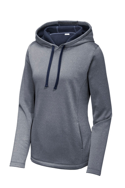 Sport-Tek  Women's PosiCharge  Sport-Wick  Heather Fleece Hooded Pullover. LST264