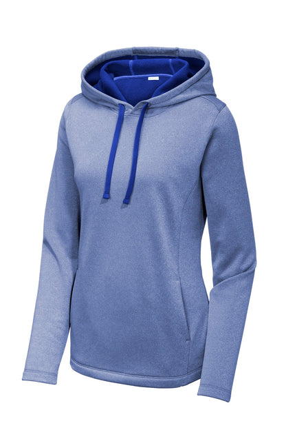 Sport-Tek  Women's PosiCharge  Sport-Wick  Heather Fleece Hooded Pullover. LST264