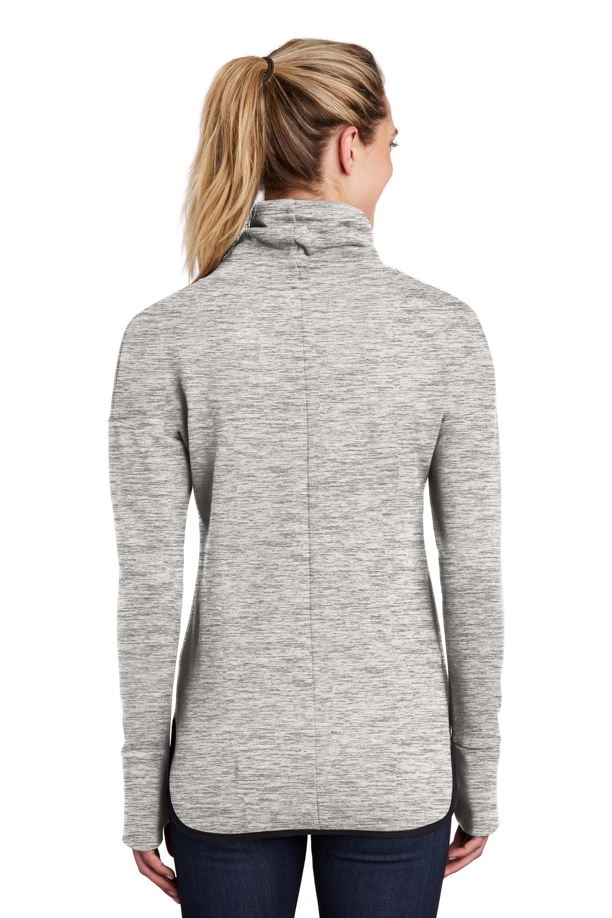 Custom Embroidered Sport-Tek Women's Triumph Cowl Neck Pullover LST280,Athletic Heather