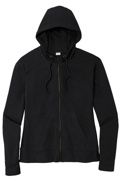 Sport-Tek  Women's PosiCharge  Tri-Blend Wicking Fleece Full-Zip Hooded Jacket LST293