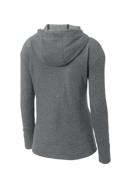 Sport-Tek  Women's PosiCharge  Tri-Blend Wicking Fleece Full-Zip Hooded Jacket LST293