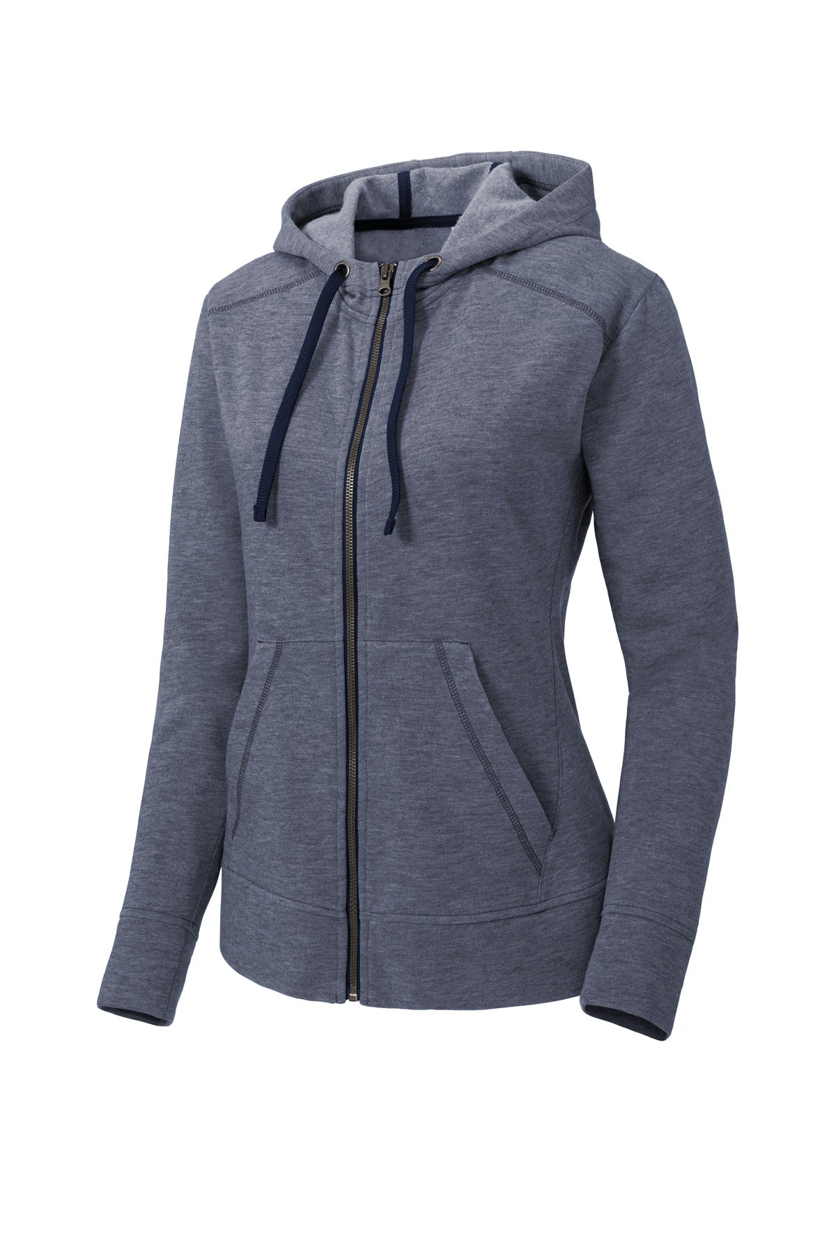 Sport-Tek  Women's PosiCharge  Tri-Blend Wicking Fleece Full-Zip Hooded Jacket LST293