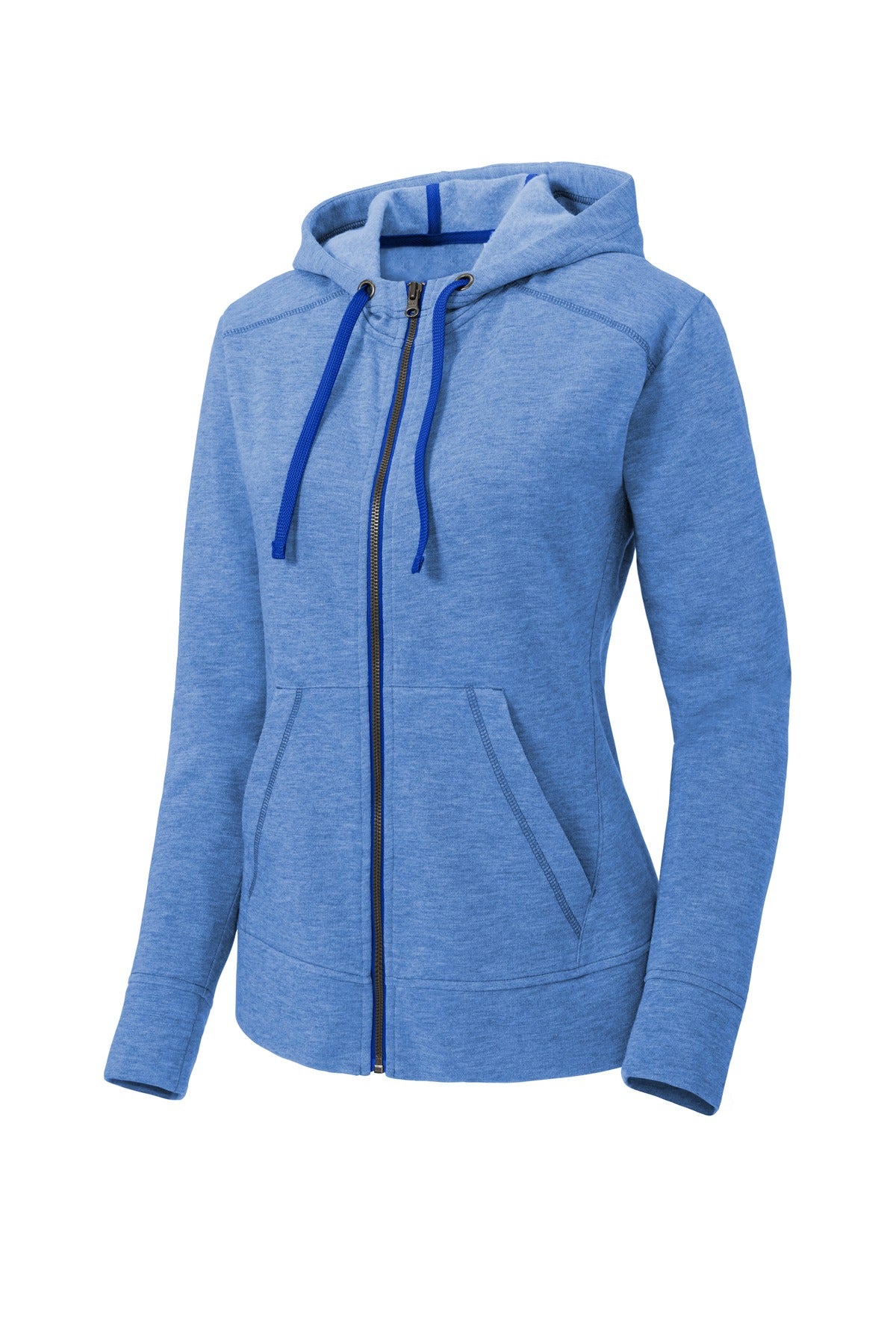 Sport-Tek  Women's PosiCharge  Tri-Blend Wicking Fleece Full-Zip Hooded Jacket LST293