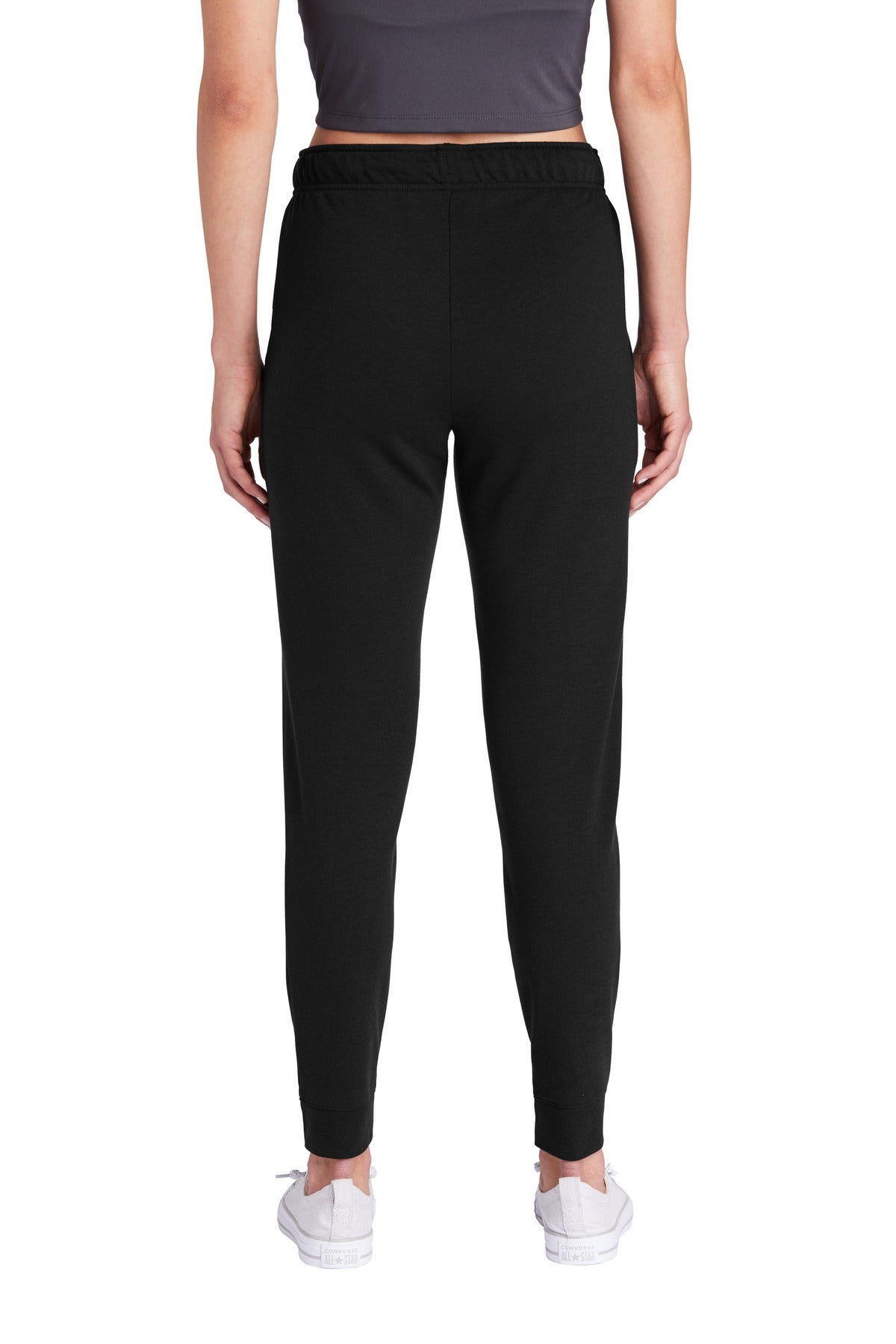 Custom Embroidered Sport-Tek  Women's PosiCharge  Tri-Blend Wicking Fleece Jogger LST299,Black Triad Solid