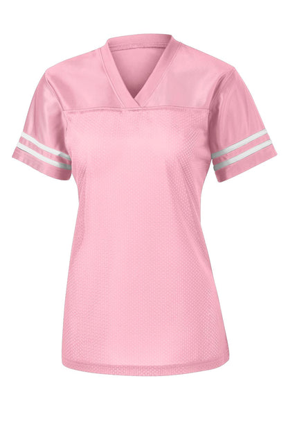 Custom Embroidered Sport-Tek Activewear in Light Pink/ White