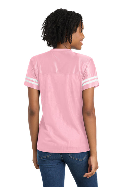 Custom Embroidered Sport-Tek Activewear in Light Pink/ White