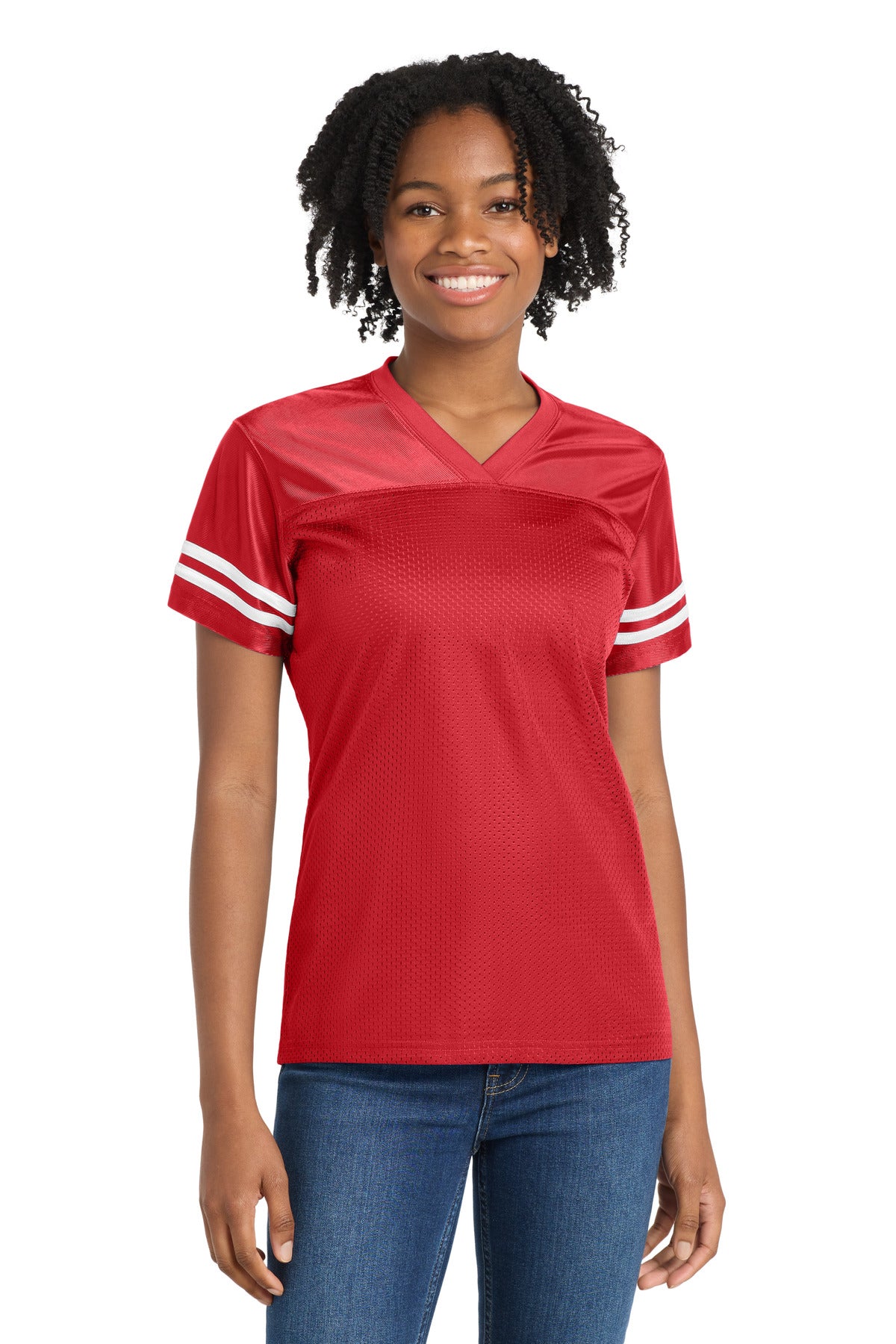 Custom Embroidered Sport-Tek Activewear in True Red/ White