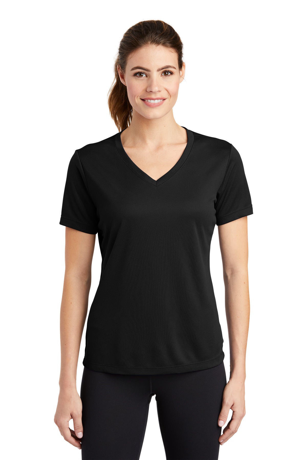 Sport-Tek Women's PosiCharge RacerMesh V-Neck Tee. LST340
