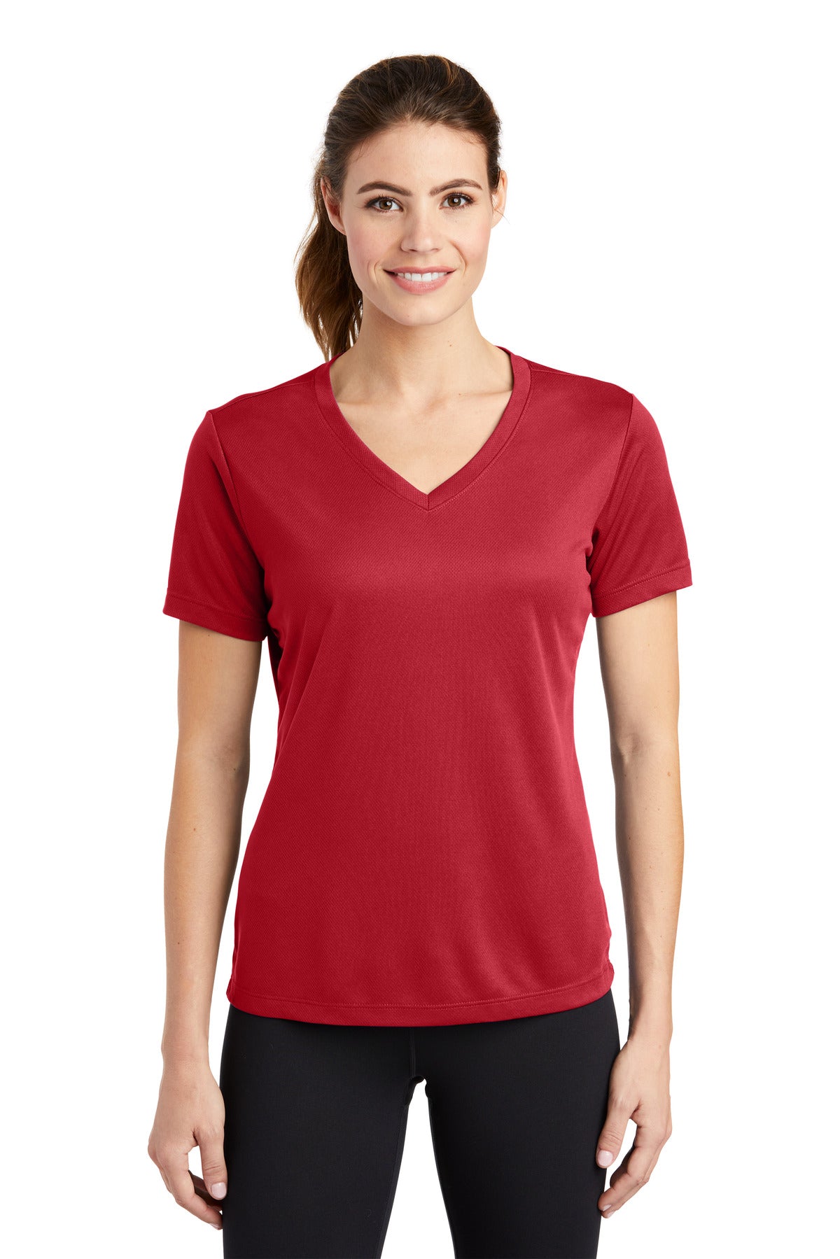 Sport-Tek Women's PosiCharge RacerMesh V-Neck Tee. LST340