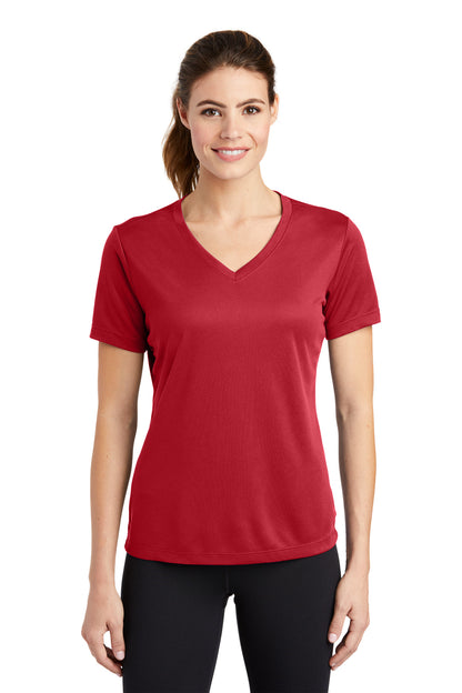 Sport-Tek Women's PosiCharge RacerMesh V-Neck Tee. LST340
