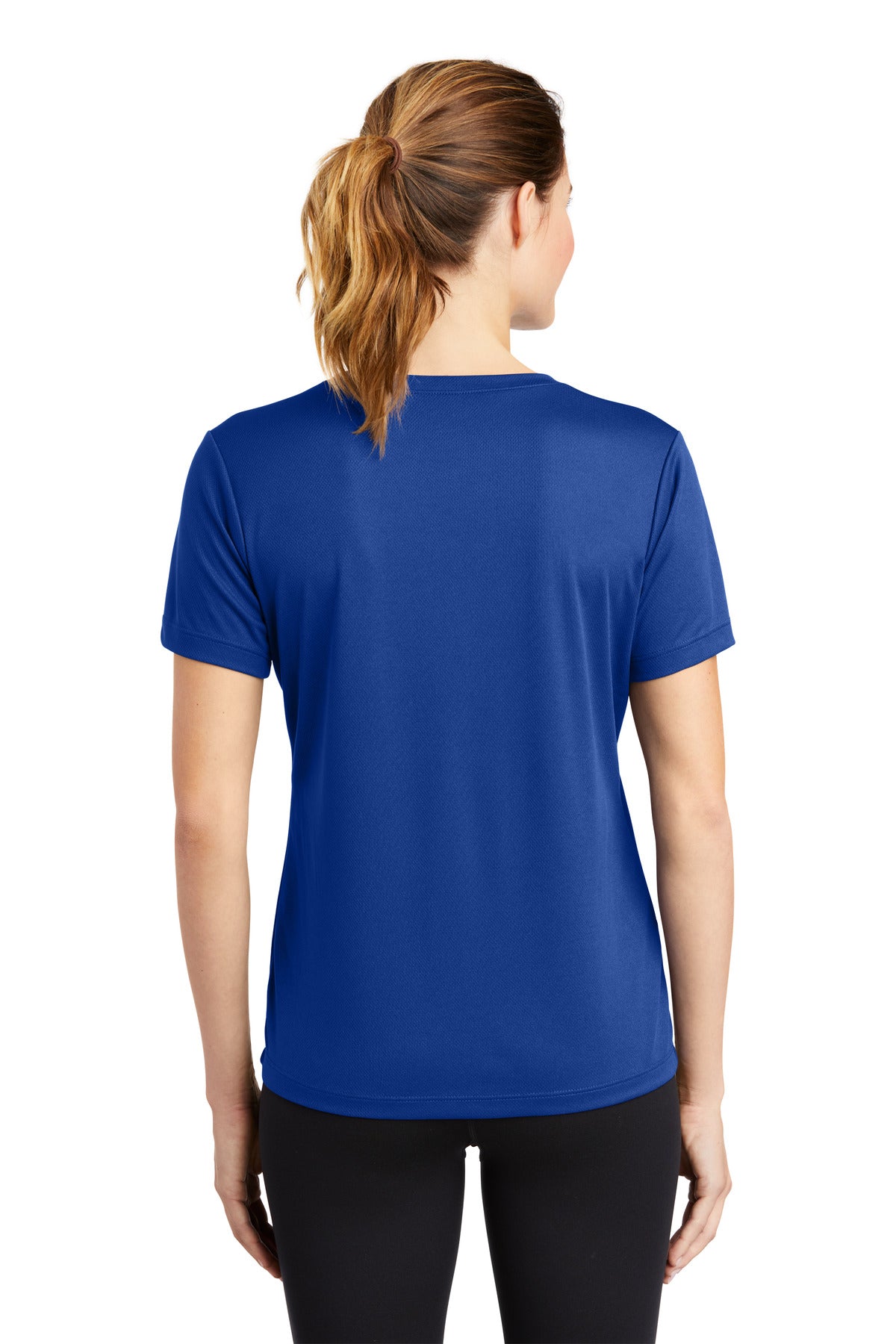 Custom Embroidered Sport-Tek Women's PosiCharge RacerMesh V-Neck Tee. LST340,True Royal