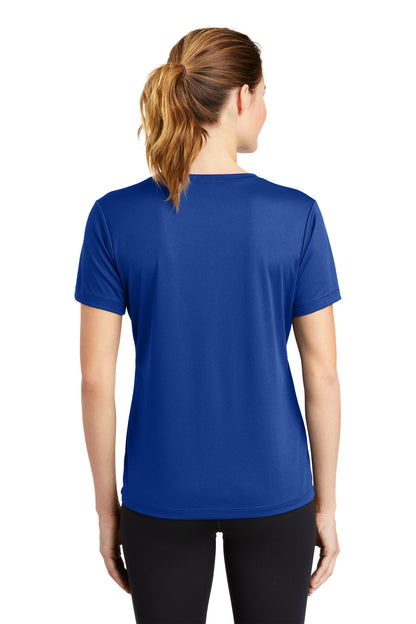Custom Embroidered Sport-Tek Women's PosiCharge RacerMesh V-Neck Tee. LST340,True Royal