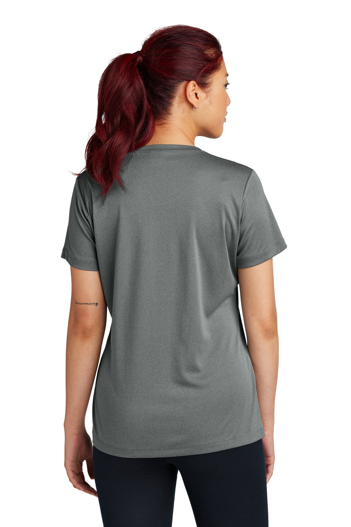 Custom Embroidered Sport-Tek Women's PosiCharge Competitor Tee. LST350,Iron Grey Heather